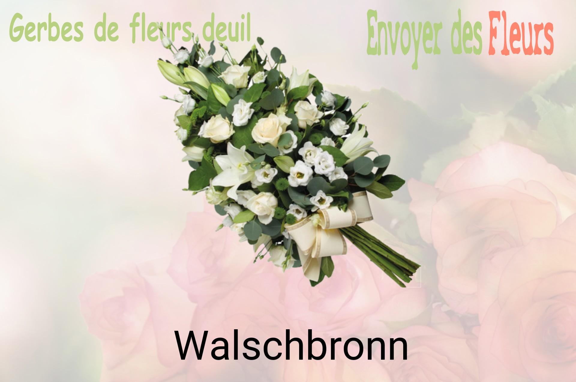 Gerbe de fleurs de deuil livrée à Walschbronn